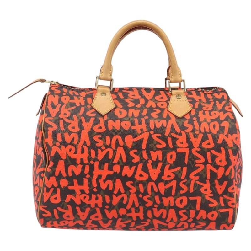 Louis Vuitton Speedy Limited Edition Monogram Graffiti Orange Canvas Bag