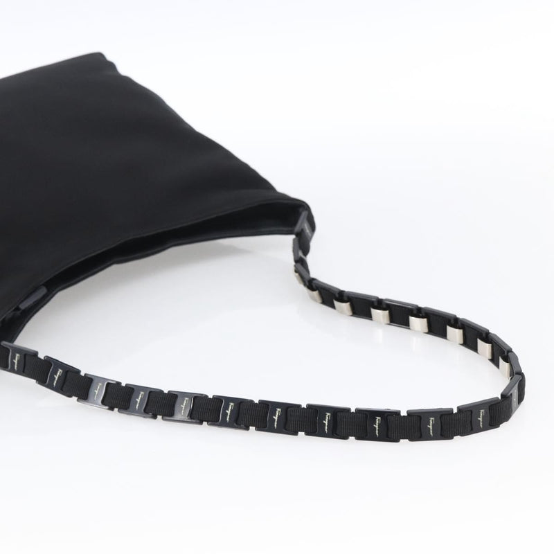 Salvatore Ferragamo Shoulder Bag Canvas Black