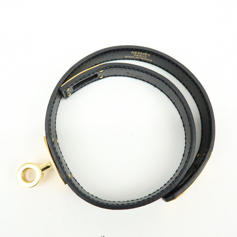 Hermes Kelly Double Tour Leather Black Bijoux