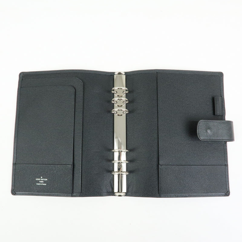 Louis Vuitton Ring Agenda Cover Taiga Leather Gray Bag