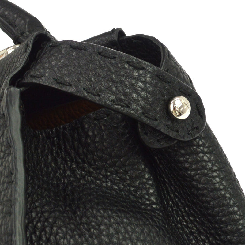 Fendi Selleria Peekaboo Leather Black Bag