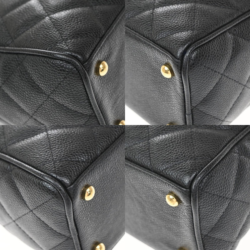 Chanel Timeless Cc Bowler Quilted Caviar Black Leather Bag