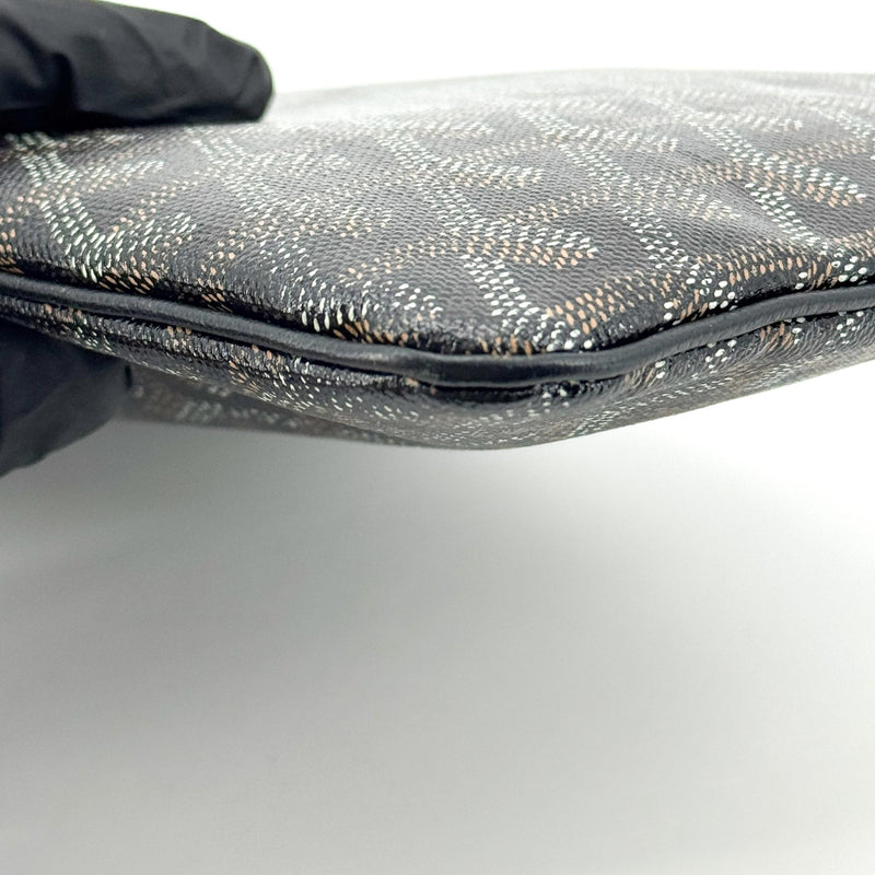 Goyard Senat Zip Coated Canvas Black Bag