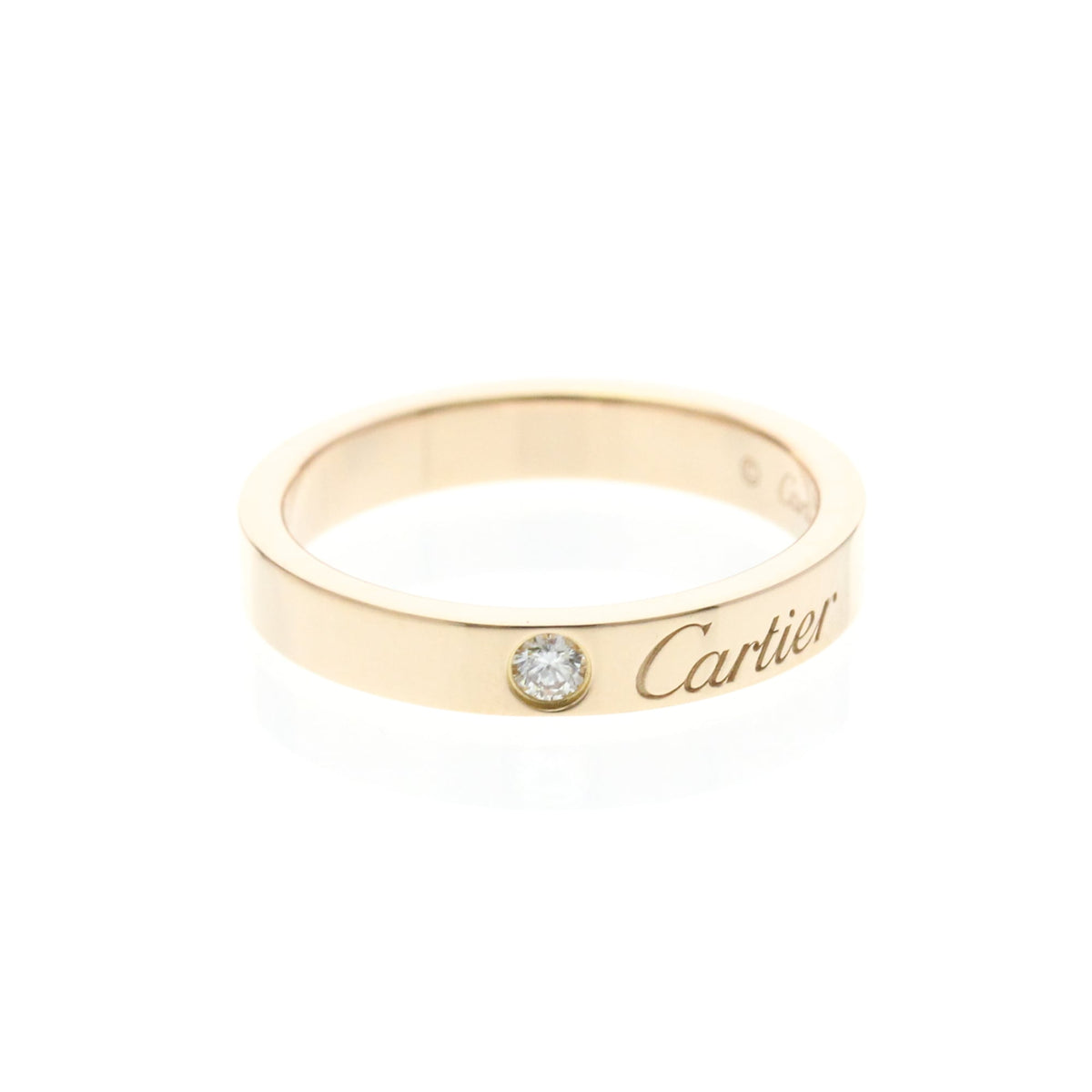 Cartier C De Wedding Band 18k Rose Gold With Diamond Pink_gold Bijoux