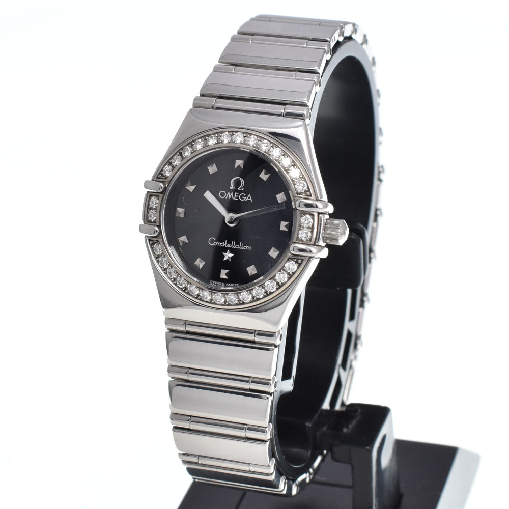 Omega Constellation Quartz Stainless Steel With Diamond Bezel And Markers Watches