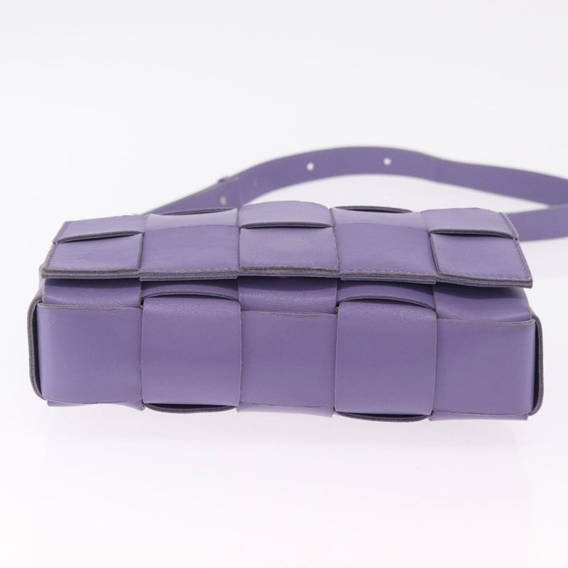 Bottega Veneta Cassette Maxi Intrecciato Leather Purple Bag