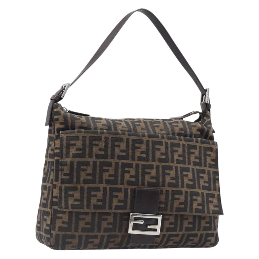Fendi Logo Zucca Brown Canvas Bag