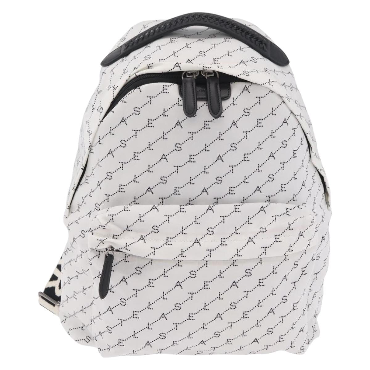Stella Mccartney Falabella Go Monogram Canvas White Nylon Bag