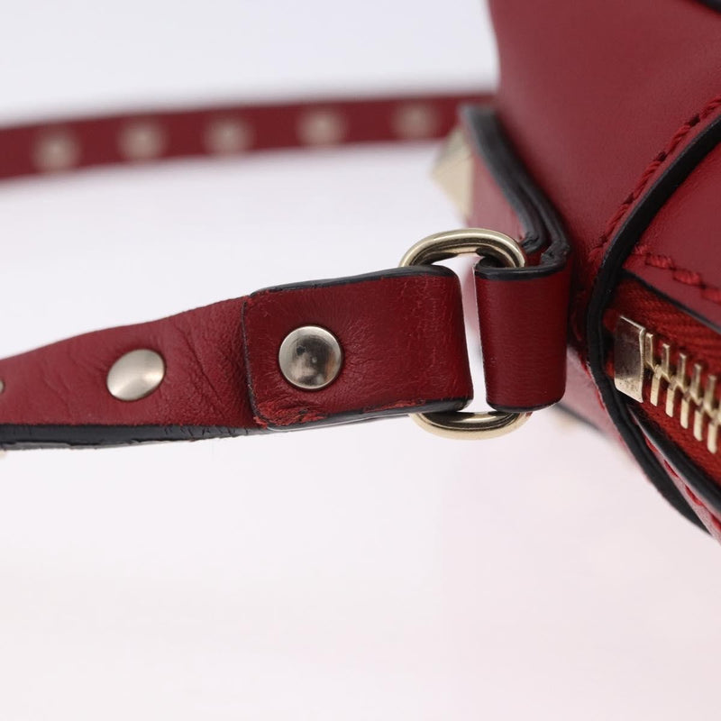 Valentino Garavani Rockstud Camera Leather Red Bag