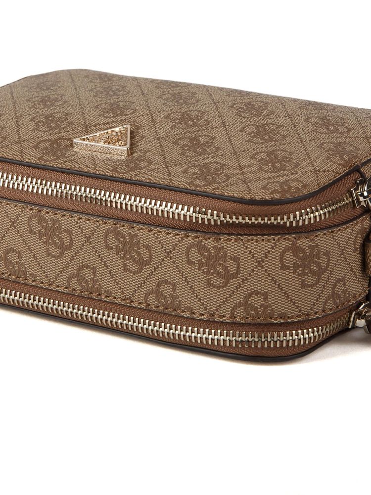 Guess Noelle Ii Crossbody Bag — Brown Polyurethane