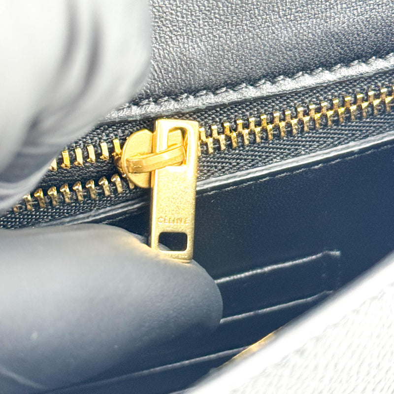 Celine Trotteur Calfskin Black Leather Bag