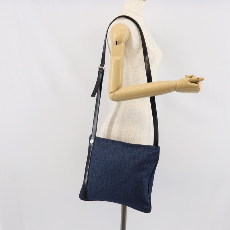 Bvlgari Logomania Canvas With Leather Blue Bag