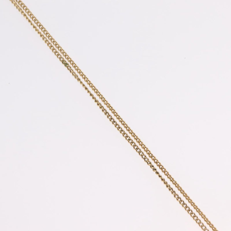 Christian Dior Round Logo Pendant Metal With Crystal Gold Bijoux