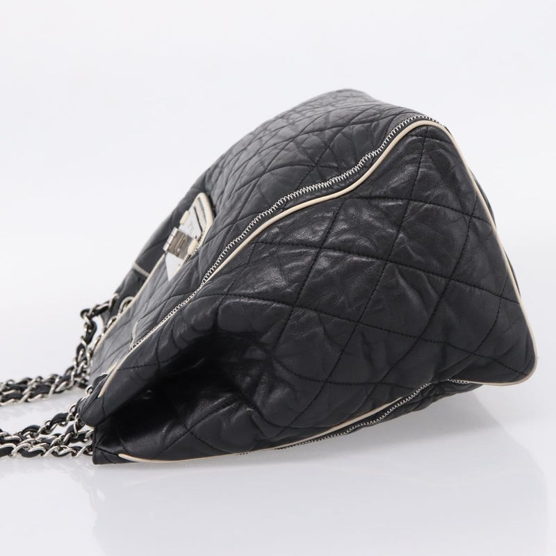 Chanel North South Mademoiselle Lock Quilted Leather Black Bag