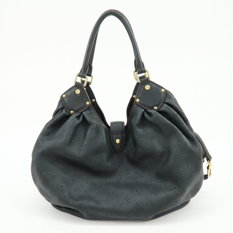 Louis Vuitton L Hobo Mahina Leather Black