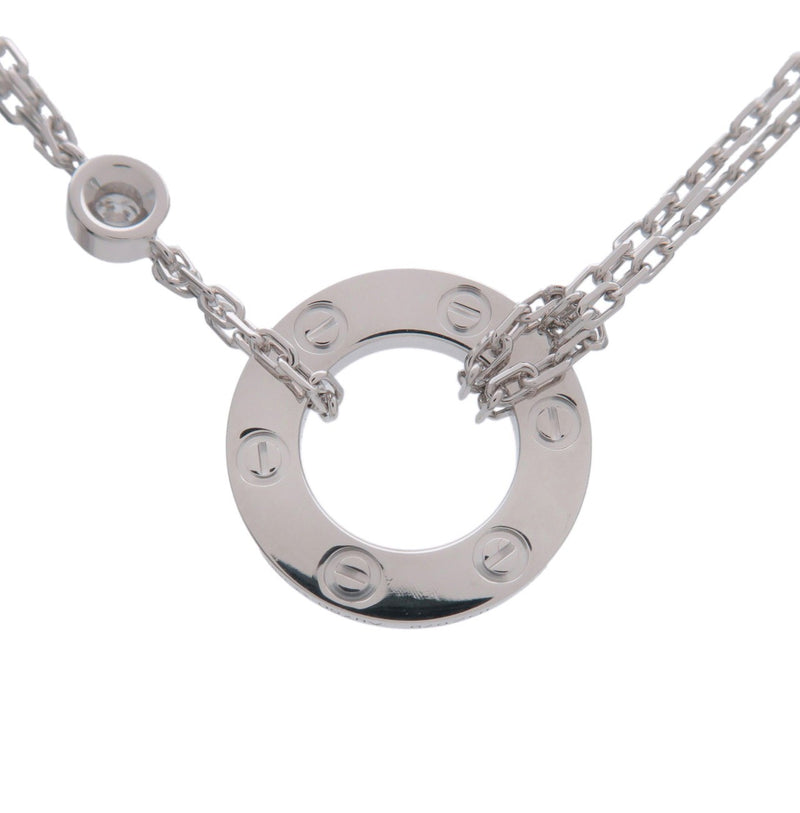 Cartier 2 Diamonds Love Pendant 18k White Gold With White_gold Bijoux
