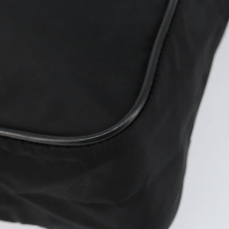 Prada Zip Messenger Tessuto With Leather Black Nylon