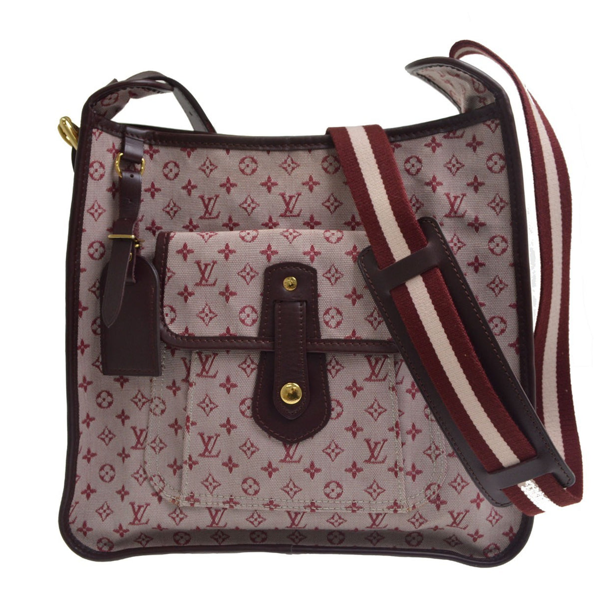 Louis Vuitton Mary Kate Messenger Mini Lin Burgundy Canvas