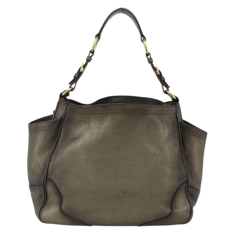 Prada Side Pocket Hobo Vitello Daino Gold Leather