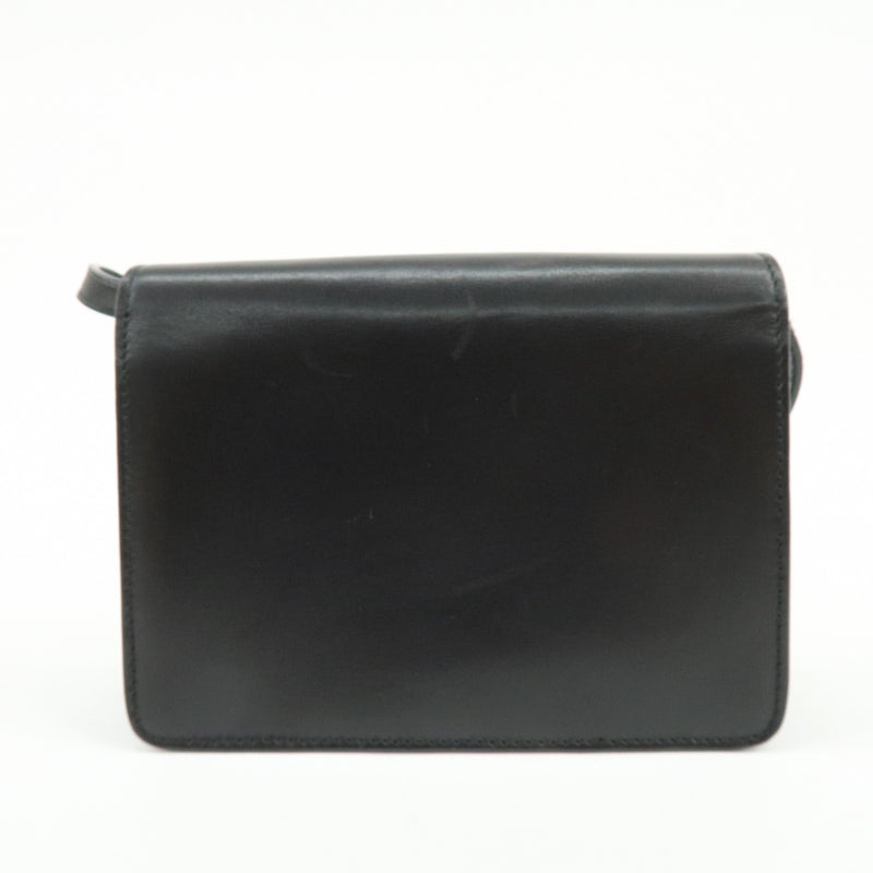 Prada Wallet On Strap City Calfskin Black Leather Bag