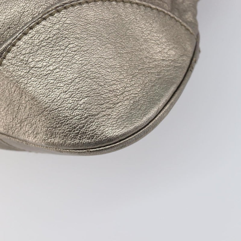 Salvatore Ferragamo Vintage Gancini Top Handle Leather Gold Bag