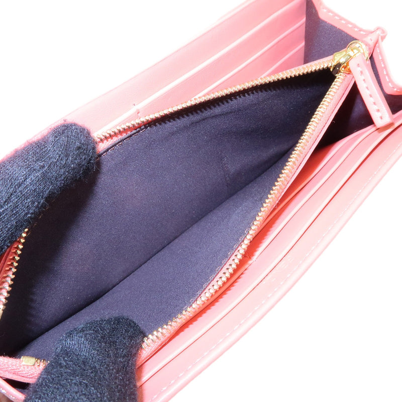 Fendi Ff Diamonds Continental Chain Leather Pink Bag