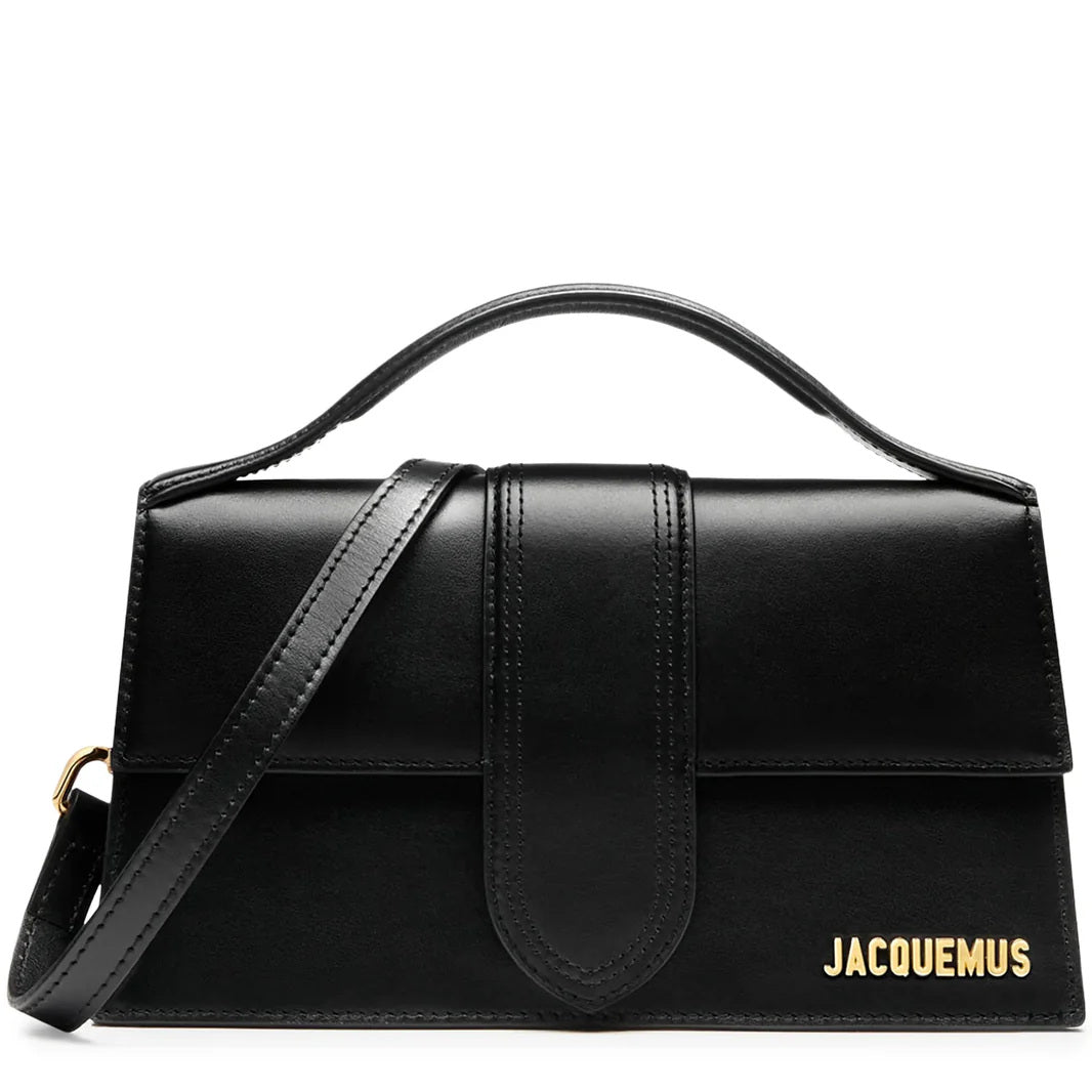 Jacquemus Le Grand Bambino Flap Leather Black Bag