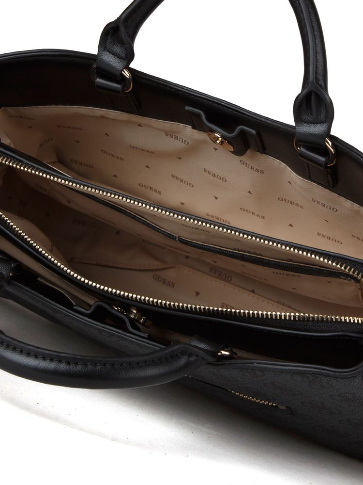 Guess Dea Girlfriend Shoulder Bag — Black Polyurethane