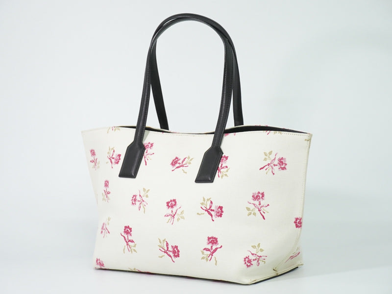 Loewe T Shopper Printed Canvas White Bag