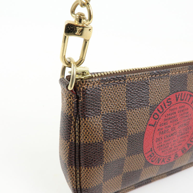 Louis Vuitton Pochette Accessoires Limited Edition Damier Brown Canvas Bag