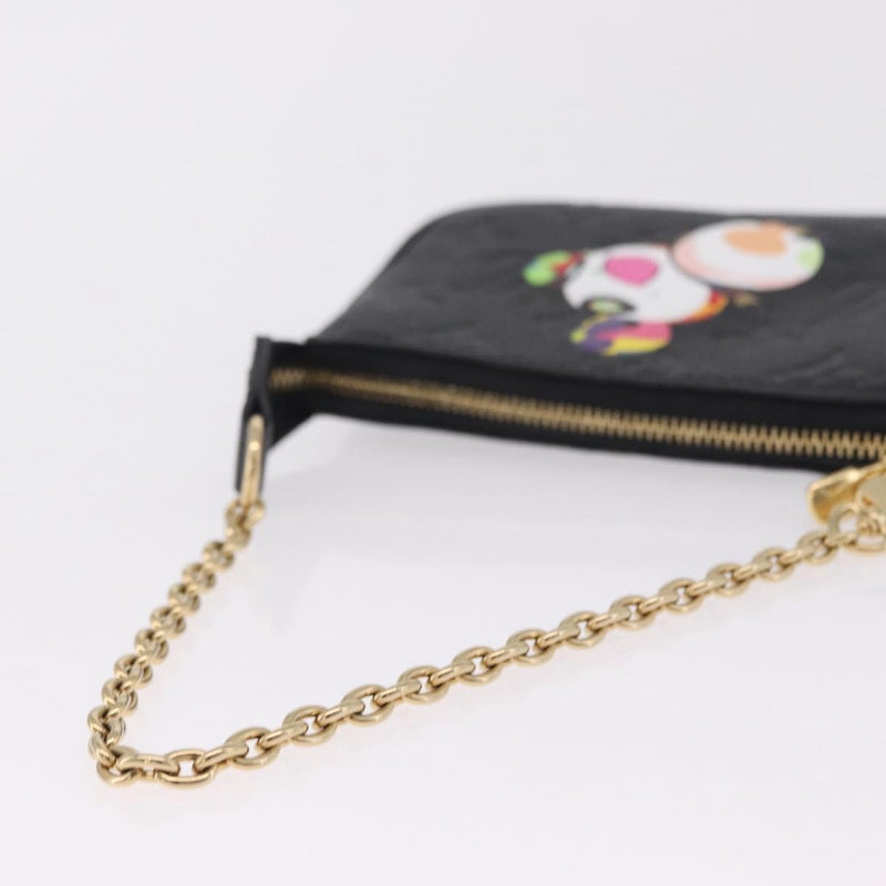 Louis Vuitton Pochette Accessoires Monogram Empreinte Leather Black Bag