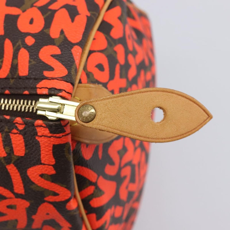 Louis Vuitton Speedy Limited Edition Monogram Graffiti Orange Canvas Bag