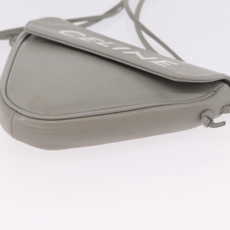Celine Triangle Leather Gray Bag