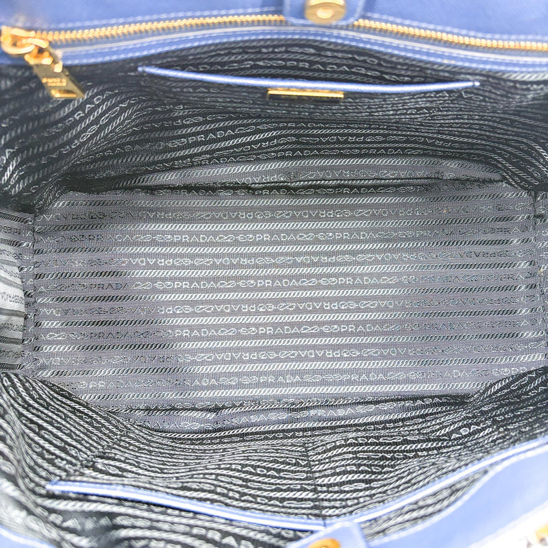 Prada Lux Open Saffiano Leather Blue Bag
