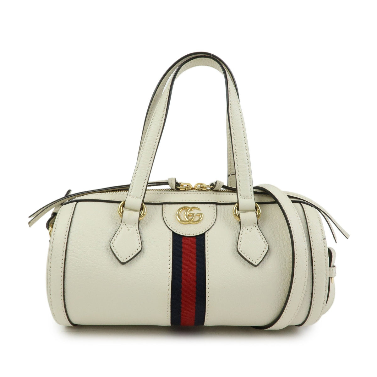 Gucci Ophidia Boston Leather White Bag