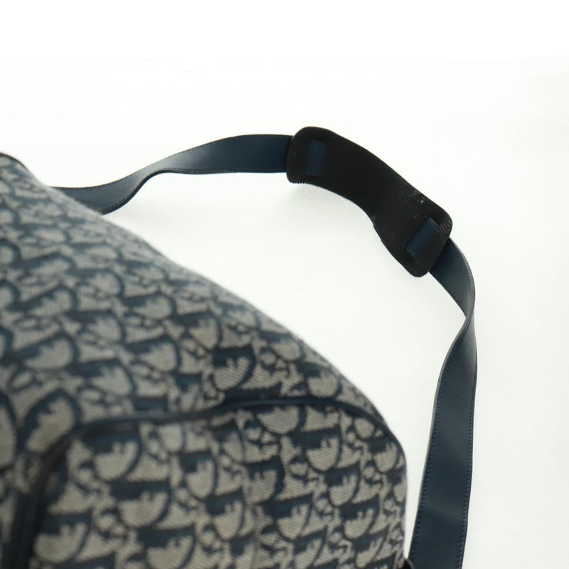 Christian Dior Vintage Trotter Boston Diorissimo Canvas Navy Bag