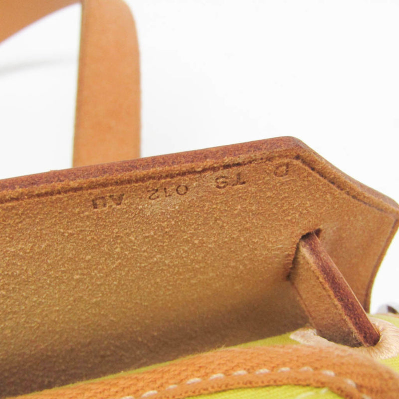 Hermes Herbag Zip Verso Leather And Toile Yellow Canvas Bag