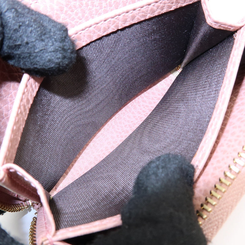 Gucci Swing Zip Around Leather Pink Accessory