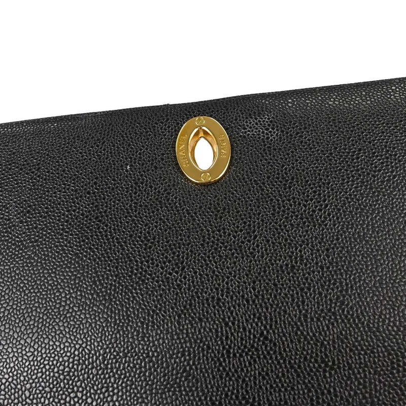 Chanel Vintage Top Handle Vertical Quilt Caviar Black Calfskin Bag