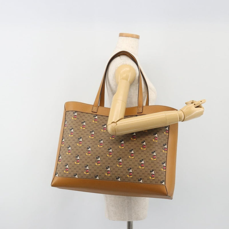 Gucci Disney Mickey Mouse Soft Open Printed Mini Gg Coated Canvas Beige Bag