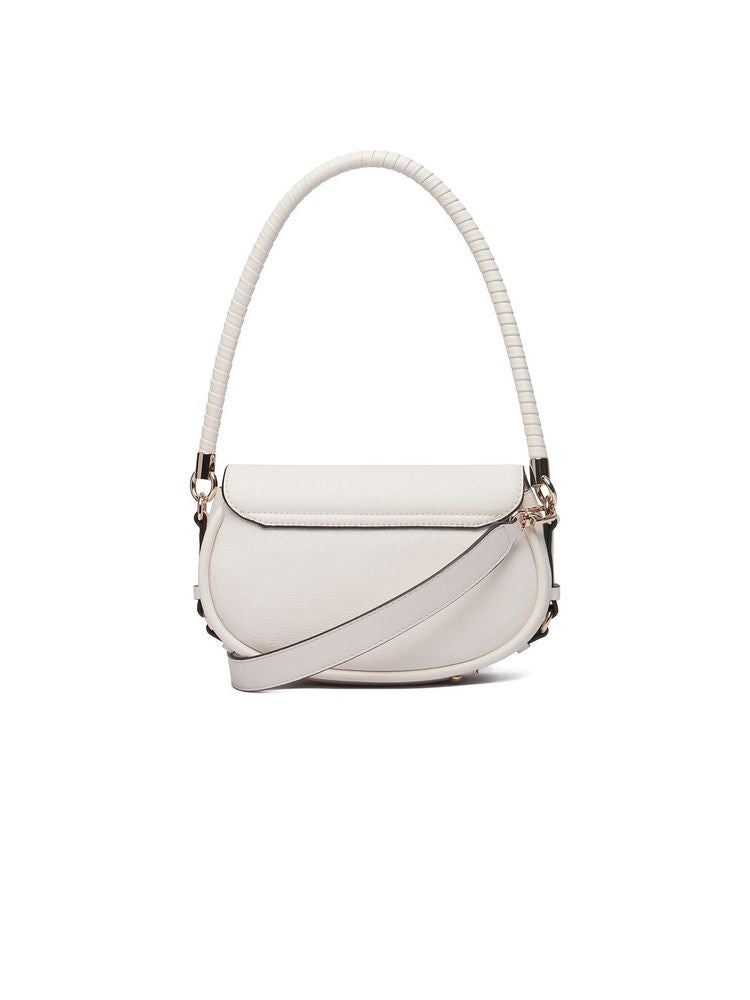 Guess Danya Shoulder Bag — White Polyurethane