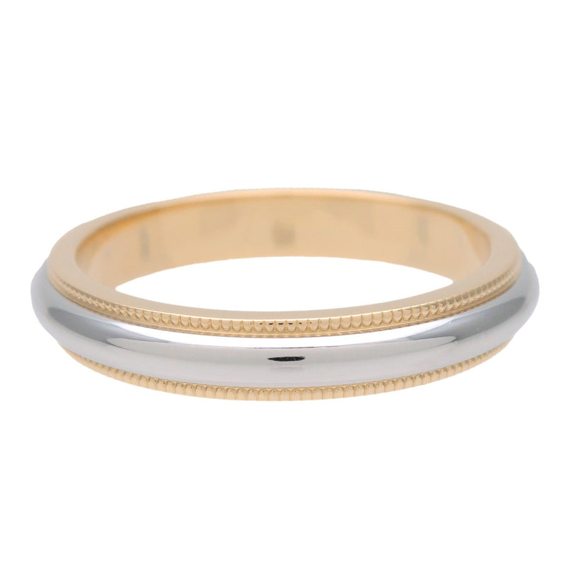 Tiffany & Co. Two-Tone Milgrain Wedding Band Platinum And 18k Yellow Gold Silver Bijoux