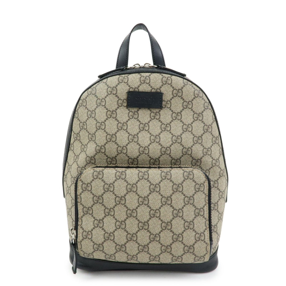 Gucci Zip Pocket Gg Coated Canvas Beige Bag