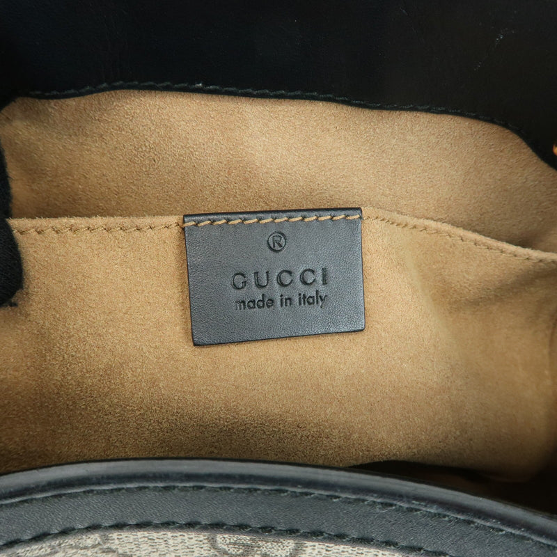 Gucci Padlock Chain Gg Coated Canvas With Leather Beige Bag