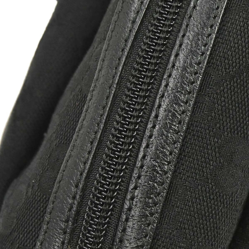 Gucci Zip Around Bowling Gg Canvas Black Bag