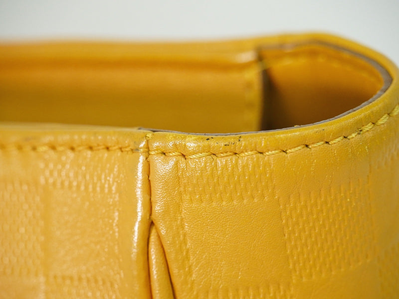 Louis Vuitton Tadao Damier Infini Leather Yellow Bag