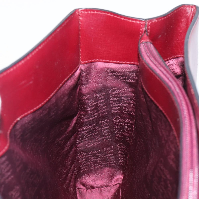 Cartier Must De Leather Burgundy Bag