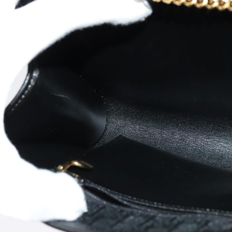 Christian Dior Vintage Trotteur Chain Canvas Black Bag