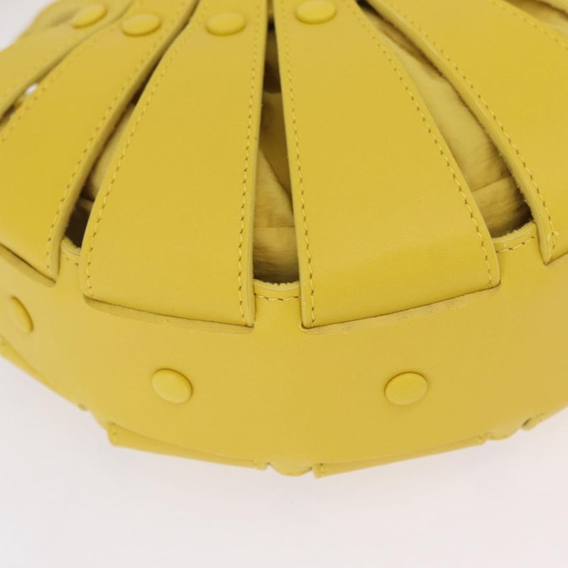 Bottega Veneta Shell Leather Yellow Bag