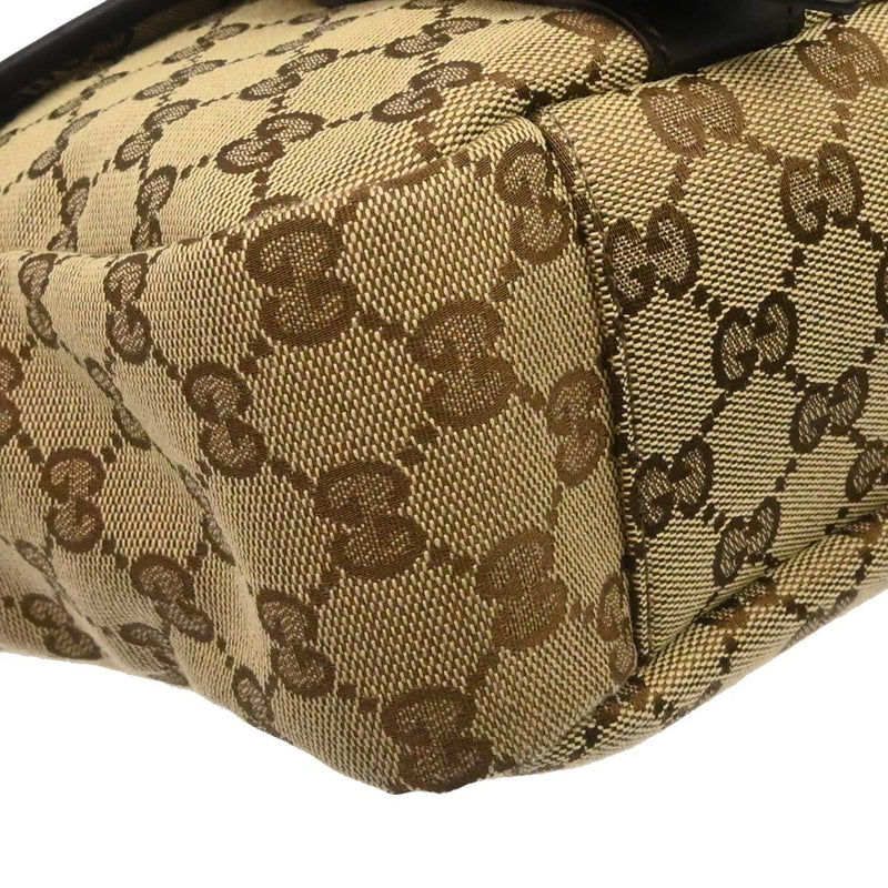 Gucci Buckle Messenger Gg Canvas Beige